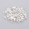 Brass Crimp Beads, Cadmium Free & Lead Free, Tube, Silver, 1.5x1.5mm, Hole: 1mm