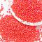 6/0 Round Glass Seed Beads, Grade A, Transparent Colours Rainbow, Red, 3.6~4.0mm, Hole: 1.2mm, about 5000pcs/pound