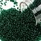 TOHO Round Seed Beads, Japanese Seed Beads, (939F) Transparent Frost Green Emerald, 15/0, 1.5mm, Hole: 0.7mm, about 15000pcs/50g