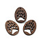 Walnut Wood Pendants, Camel, Paw Print, 29.5x22x2.5mm, Hole: 2mm