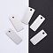 Tarnish Resistant 304 Stainless Steel Pendants, Manual Polishing, Blank Stamping Tags, Rectangle, Stainless Steel Color, 21x9x1.8mm, Hole: 1mm