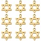 304 Stainless Steel Charms, Star of David, Golden, 11x8.5x1mm, Hole: 1.2mm