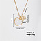 Elegant Fashion Brass Rhinestone Luxury Heart Charm Necklaces for Women, Golden, 15.75 inch(400mm)