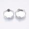 Tarnish Resistant 304 Stainless Steel Lace Edge Bezel Cups, Cabochon Settings, Flat Round, Stainless Steel Color, Tray: 12mm, 13.5x3.5mm