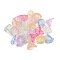 Luminous Acrylic Bead Caps, Glitter Beads, Glow in the Dark, Maataifaal, Mixed Color, 10~11x14x13mm, Hole: 1.8mm, about 1470pcs/500g