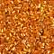 11/0 Two Cut Glass Seed Beads, Hexagon, Silver Lined Round Hole, Dark Orange, Size: about 2.2mm in diameter, about 37500pcs/Pound
