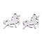 Non-Tarnish 201 Stainless Steel Pendants, Laser Cut, Unicorn, Stainless Steel Color, 15x15.5x0.9mm, Hole: 1.6mm
