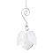 Teardrop Glass Hanging Suncatcher Pendant Decoration, Crystal Ceiling Chandelier Ball Prism Pendants, with Stainless Steel Findings, Wing, 350mm