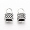 Tibetan Style Alloy Cord Ends, End Caps, Column, Antique Silver, 15x10mm, Hole: 5mm, 7mm inner diameter