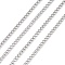 Tarnish Resistant 304 Stainless Steel Curb Chains, with Spool, Unwelded, Stainless Steel Color, 4x3x1mm, about 32.8 Feet(10m)/roll