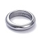 Synthetic Terahertz Stone Finger Rings, Flat Round, US Size 11 3/4(21.1mm), 6.5mm