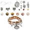 DIY Natural Crazy Agate & Fire Crackle Agate Stretch Bracelet Making Kit, Mixed Color, 4~29x0.6~25x0.6~8mm, Hole: 0.4~2.5mm
