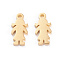 304 Stainless Steel Charms, Laser Cut, Girl, Golden, 12x6x1mm, Hole: 1.2mm