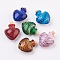 Handmade Lampwork Perfume Bottle Pendants, Essential Oil Bottle, Heart, Mixed Color, 32.5mm, Hole: 5mm, Bottle Capacity: 0.5~1ml(0.017~0.03 fl. oz)