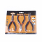 45# Carbon Steel Jewelry Plier Sets, including Wire Cutter Plier, Flat Nose Plier and Side Cutting Plier, Black, 18.5x16.5x1.5cm, 3pcs/set