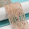 Natural Citrine Beads Strands, Faceted, Round, 3.5mm, Hole: 0.6mm, about 104pcs/strand, 14.80~14.96''(37.6~38cm)