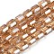 Electroplate Glass Beads Strands, Faceted Barrel, Peru, 9x7.5mm, Hole: 1.3mm, about 60pcs/strand, 21.46''(54.5cm)
