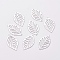 Tarnish Resistant 304 Stainless Steel Pendants, Leaf, Stainless Steel Color, 23.5x14x0.4mm, Hole: 0.8mm