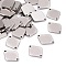 Tarnish Resistant Smooth Surface Stainless Steel Rhombus Stamping Blank Tag Links connectors, Stainless Steel Color, 14x11x1mm, Hole: 1mm