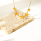 Stylish Stainless Steel Star Moon Bib Necklaces for Women, Real 18K Gold Plated, 15.75 inch(40cm)