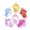Transparent Acrylic Pendants, Monkey, Mixed Color, 37x27x19mm, Hole: 3.5mm, about 90pcs/500g