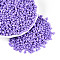Baking Paint Glass Seed Beads, Heart, Medium Purple, 3.5x4.5x4.5mm, Hole: 1mm, about 7620pcs/pound