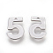 Tarnish Resistant 201 Stainless Steel Charms, Number, Num.5, 11x7.5x0.6mm, Hole: 1mm
