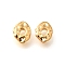 Brass Beads, Cadmium Free & Nickel Free & Lead Free, Irregular, Real 18K Gold Plated, 5x6.5x1.5mm, Hole: 1.6mm