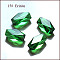 Imitation Austrian Crystal Beads, Grade AAA, K9 Glass, Faceted, Column, Green, 8x5.5mm, Hole: 0.7~0.9mm