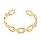 304 Stainless Steel Hollow Oval Cuff Bangles, Golden, Inner Diameter: 2-1/8 inch(5.5cm)
