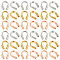 30Pcs 3 Colors 925 Sterling Silver Wire Guardian, Mixed Color, 4.5x4x1mm, Hole: 0.6mm, 10Pcs/color