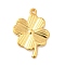 304 Stainless Steel Pendants, Clover Charm, Real 18K Gold Plated, 27.5x20x2mm, Hole: 1.6mm