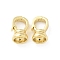 Brass Fold Over Clasps, Cadmium Free & Nickel Free & Lead Free, Oval, Golden, 12x7.5x6mm