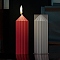 Silicone Candle Molds, Column, Candle Making Tools, Stripe Pattern, 123x51mm, Inner Diameter: 40mm