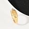 304 Stainless Steel Plain Band Finger Rings, Oval with Number 444, Golden, 6.5mm, Inner Diameter: 18mm
