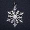 Non-Tarnish 201 Stainless Steel Pendants, with Unsoldered Jump Rings, Christmas Snowflake, Stainless Steel Color, 26.5x19x1mm, Hole: 3mm, Jump Ring: 5x0.8mm