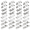 20 Sets 2 Styles Rectangle 201 Stainless Steel Watch Band Clasps, Stainless Steel Color, 33~34x10~11x4~8mm, Hole: 1~3x9~10mm, 10 sets/style