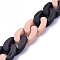 Handmade Opaque Spray Painted Acrylic Curb Chains, Cuban Link Chains, for Jewelry Making, PeachPuff, Link: 29.5x20.5x6mm, 39.37 inch(1m)/strand