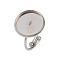 304 Stainless Steel Cuff Ring Components, Bezel Cup Ring Settings, Flat Round, Stainless Steel Color, Tray: 15.5mm, Inner Diameter: 18mm