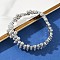 Brass Bracelets for Women, Cone, Long-Lasting Plated, Cadmium Free & Lead Free, Rack Plating, Platinum, 3/4 inch(1.9cm)