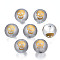 Electroplate Glass Beads, Frosted, Round with Skull Pattern, Gold, 10mm, Hole: 1.5mm, about 200pcs/bag