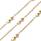Ion Plating(IP) 304 Stainless Steel Double Heart Link Chains, Soldered, with Spool, Golden, 14x5x2.3mm, 2.7x2x0.5mm, about 10m/Roll