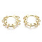 Brass Micro Pave Clear Cubic Zirconia Huggie Hoop Earrings, Ring with Jump Rings,  Nickel Free, Real 16K Gold Plated, 17x16x2mm, Pin: 1mm