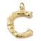 Rack Plating Brass Pendants, Long-Lasting Plated, Cadmium Free & Lead Free, Real 18K Gold Plated, with Jump Ring, Letter C, 36.5x31.5x5mm, Hole: 5mm