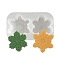 Christmas Theme DIY Snowflake Shape Silicone Candle Molds, for Scented Candle Making, White, 70x117x26mm, Inner Diameter: 59~66x46~51mm