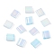 2-Hole Opaque Glass Seed Beads, AB Colours, Rectangle, Light Cyan, 5x4.5~5.5x2~2.5mm, Hole: 0.5~0.8mm