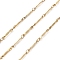 Ion Plating(IP) Handmade 304 Stainless Steel Bar Link Chains, Soldered, with Spool, Golden, 12.5x1x1mm, Ring: 2mm, about 32.81 Feet(10m)/Roll