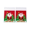 Christmas Theme Plastic Bakeware Bag, with Self-adhesive, for Chocolate, Candy, Cookies, Square, Red, 130x100x0.2mm, about 100pcs/bag
