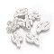 Alloy Pendants, Matte Style, Cactus, Cadmium Free & Nickel Free & Lead Free, Matte Silver, 19.5x13x2mm, Hole: 2.5mm