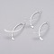 Brass Pinch Bails, Ice Pick, Silver Color Plated, about 17~18mm wide, 38~39mm long, hole: 2mm